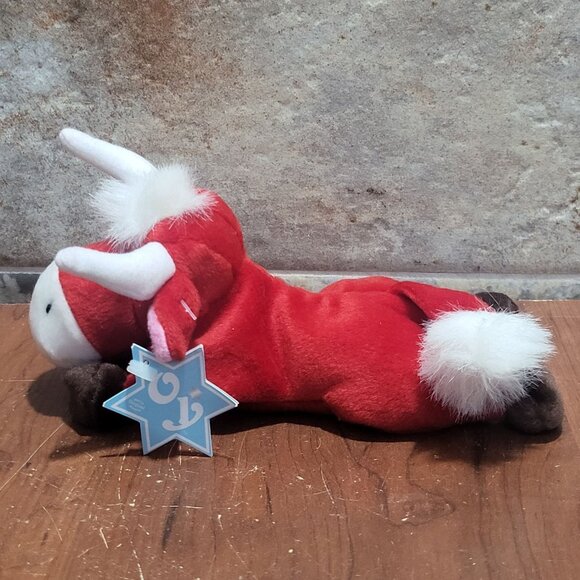 Oy Snort The Bull Red Plush Toy Stuffed Animal - Picture 3 of 10